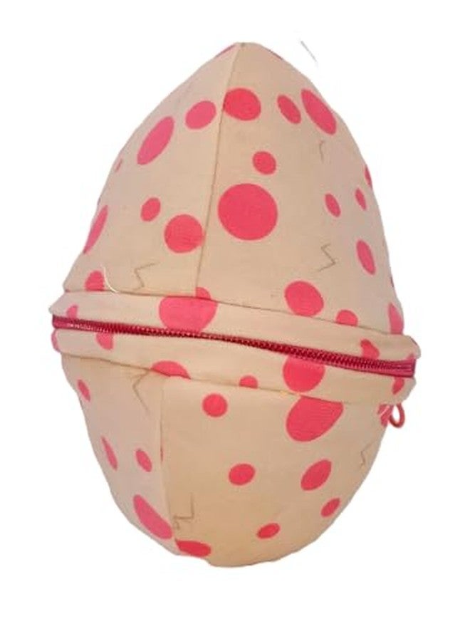 Dimpy Stuff Dinosaur Plush Toy with Egg Shell, Pink, 16 cm - Image 2
